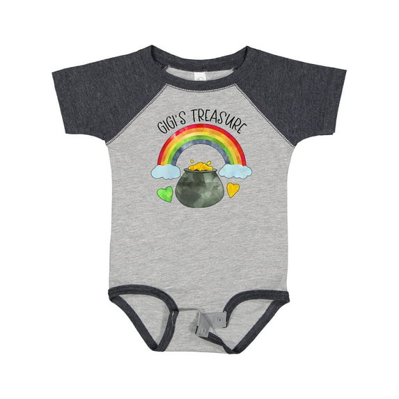 Inktastic Gigi's Treasure St. Patrick's Day Rainbow and Gold Boys or Girls Baby Bodysuit