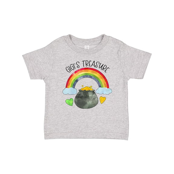 Inktastic Gigi's Treasure St. Patrick's Day Rainbow and Gold Boys or Girls Baby T-Shirt