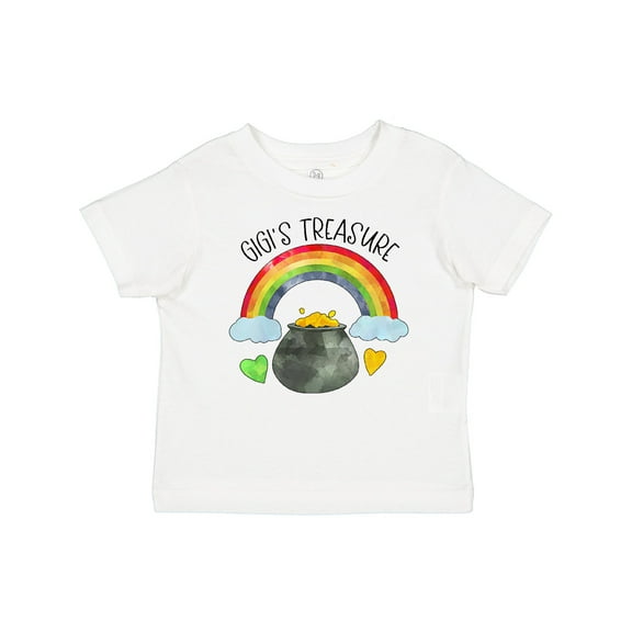 Inktastic Gigi's Treasure St. Patrick's Day Rainbow and Gold Boys or Girls Baby T-Shirt