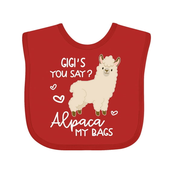 Inktastic Gigi's You Say Alpaca My Bags Boys or Girls Baby Bib