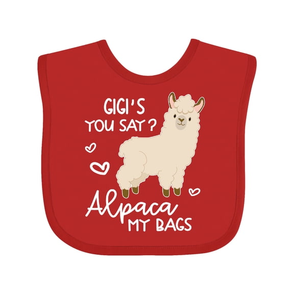 Inktastic Gigi's You Say Alpaca My Bags Boys or Girls Baby Bib