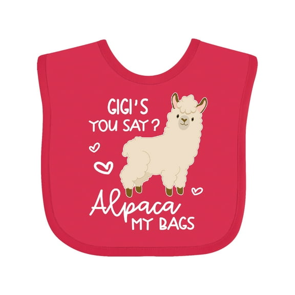 Inktastic Gigi's You Say Alpaca My Bags Boys or Girls Baby Bib