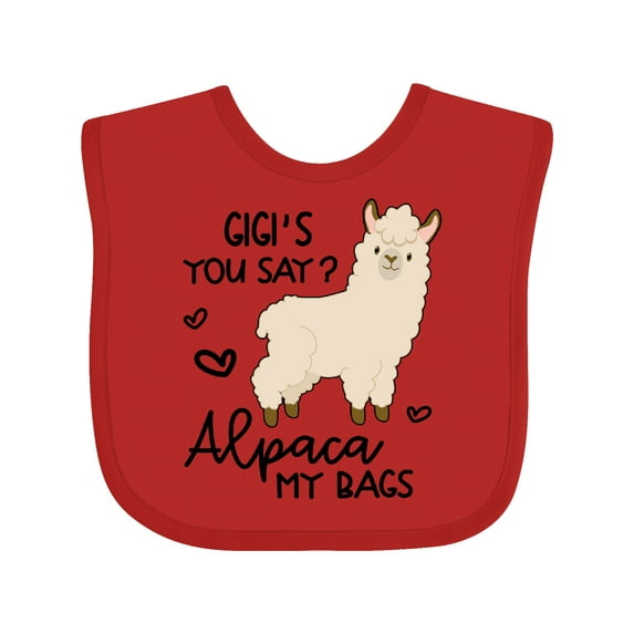 Inktastic Gigi's You Say Alpaca My Bags Boys or Girls Baby Bib