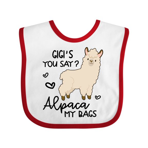 Inktastic Gigi's You Say Alpaca My Bags Boys or Girls Baby Bib