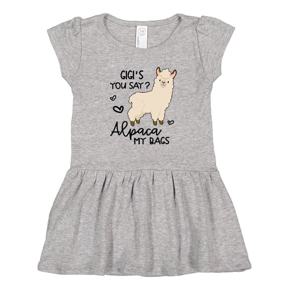 Inktastic Gigi's You Say Alpaca My Bags Girls Toddler Dress