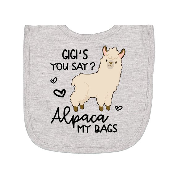 Inktastic Gigi's You Say Alpaca My Bags Newborn Bib