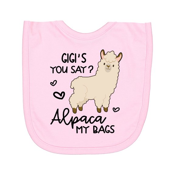 Inktastic Gigi's You Say Alpaca My Bags Newborn Bib