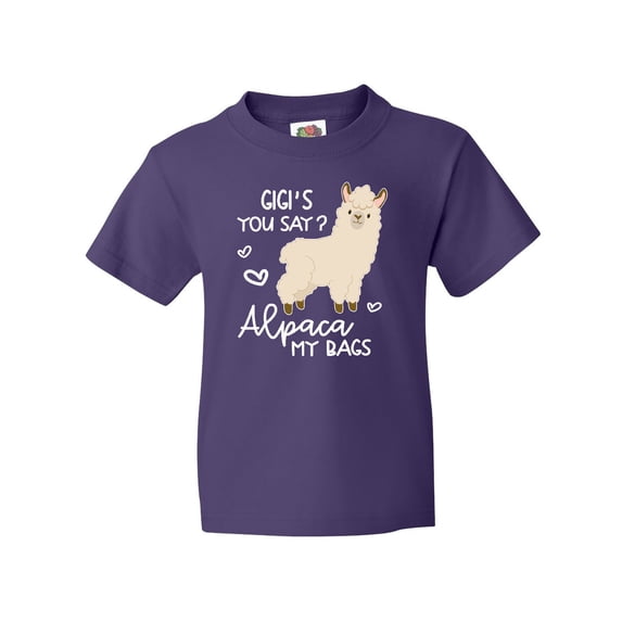 Inktastic Gigi's You Say Alpaca My Bags Youth T-Shirt