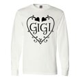thumbnail image 1 of Inktastic Gigi with Hearts and Swirls Long Sleeve T-Shirt, 1 of 5