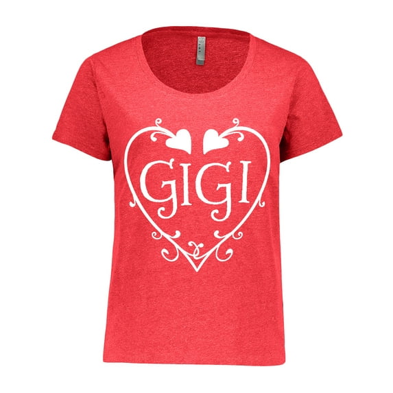 Inktastic Gigi with Hearts and Swirls Women's Plus Size T-Shirt