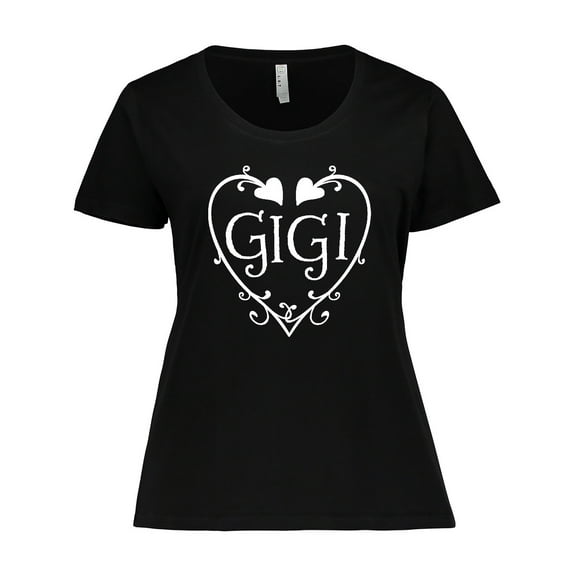 Inktastic Gigi with Hearts and Swirls Women's Plus Size T-Shirt