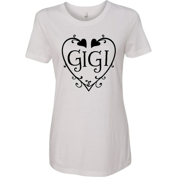 Inktastic Gigi with Hearts and Swirls Women's T-Shirt