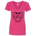 thumbnail image 1 of Inktastic Gigi with Hearts and Swirls Women's V-Neck T-Shirt, 1 of 5