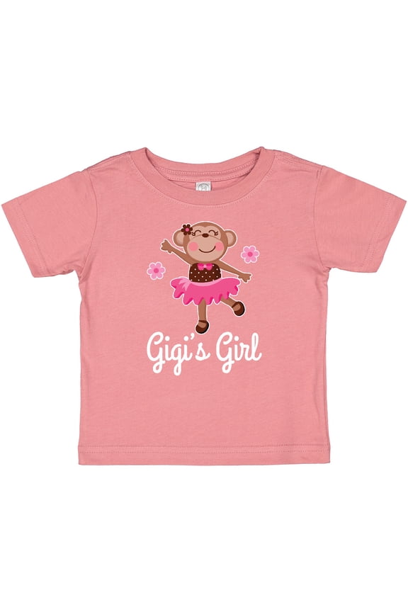Gigis Girl Ballerina Monkey Girls Baby T-Shirt
