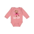 thumbnail image 1 of Inktastic Gigis Girl Ballerina Monkey Girls Long Sleeve Baby Bodysuit, 1 of 5