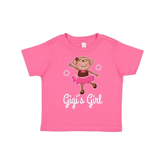 Inktastic Gigis Girl Ballerina Monkey Girls Toddler T-Shirt