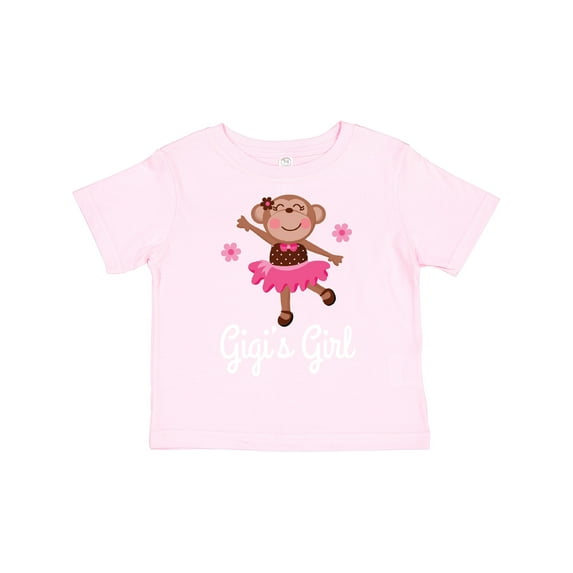 Inktastic Gigis Girl Ballerina Monkey Girls Toddler T-Shirt