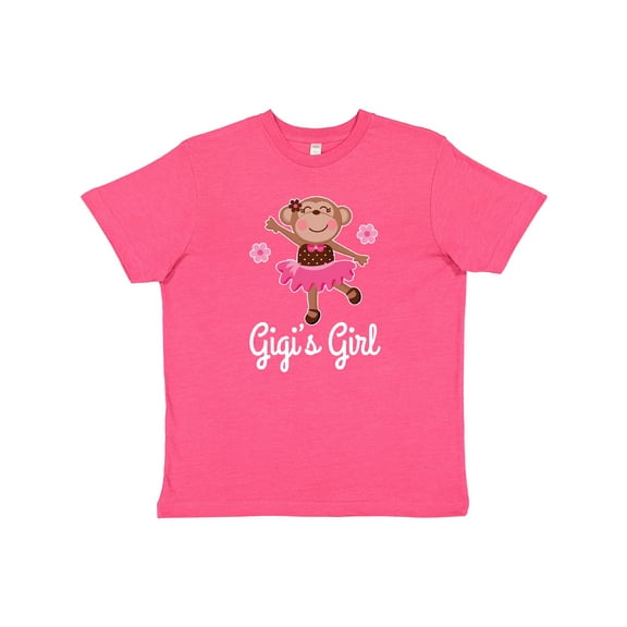 Inktastic Gigis Girl Ballerina Monkey Youth T-Shirt