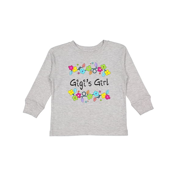 Inktastic Gigis Girl- Bright Flowers Girls Long Sleeve Toddler T-Shirt
