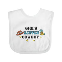 Inktastic Gigis Little Cowboy with Cowboy Hat and Boots Boys Baby Bib