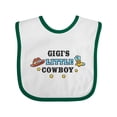 thumbnail image 1 of Inktastic Gigis Little Cowboy with Cowboy Hat and Boots Boys Baby Bib, 1 of 4