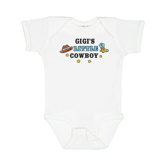 Inktastic Gigis Little Cowboy with Cowboy Hat and Boots Boys Baby Bodysuit