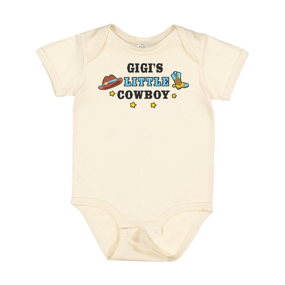 Inktastic Gigis Little Cowboy with Cowboy Hat and Boots Boys Baby Bodysuit