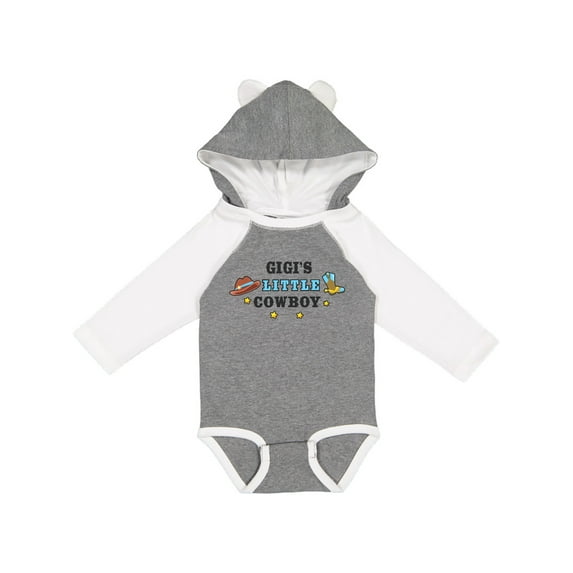 Inktastic Gigis Little Cowboy with Cowboy Hat and Boots Boys Long Sleeve Baby Bodysuit