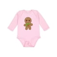 thumbnail image 1 of Inktastic Gingerbread Christmas Boys or Girls Long Sleeve Baby Bodysuit, 1 of 5
