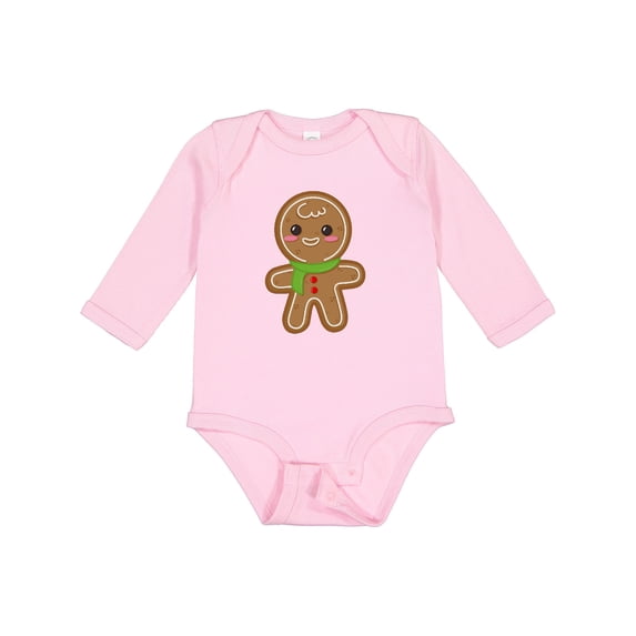 Inktastic Gingerbread Christmas Boys or Girls Long Sleeve Baby Bodysuit