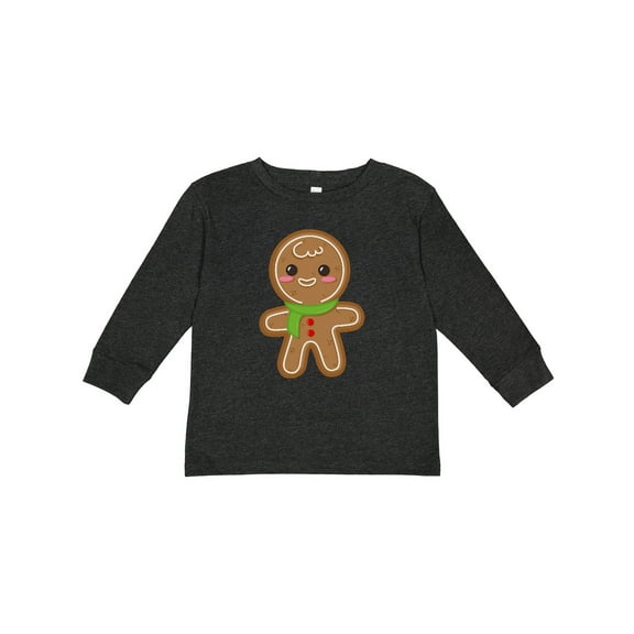 Inktastic Gingerbread Christmas Boys or Girls Long Sleeve Toddler T-Shirt