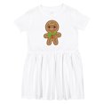thumbnail image 1 of Inktastic Gingerbread Christmas Girls Toddler Dress, 1 of 5