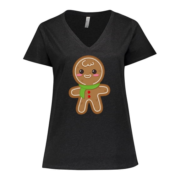 Inktastic Gingerbread Christmas Women's Plus Size V-Neck T-Shirt