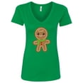 thumbnail image 1 of Inktastic Gingerbread Christmas Women's V-Neck T-Shirt, 1 of 5