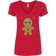 thumbnail image 1 of Inktastic Gingerbread Christmas Women's V-Neck T-Shirt, 1 of 5