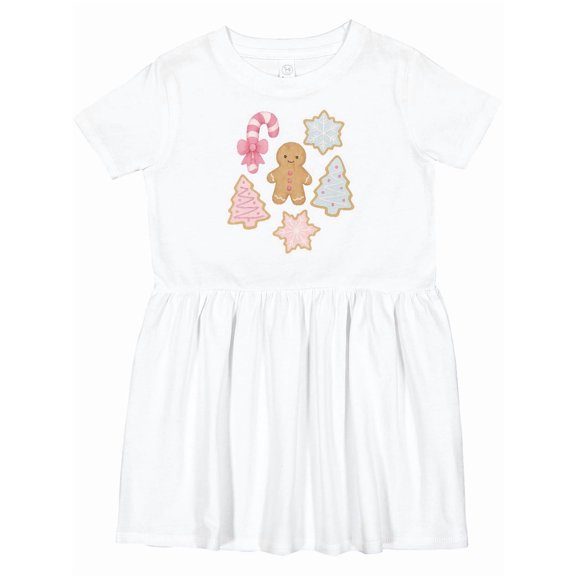 Inktastic Gingerbread Cookies and Christmas Candy Girls Toddler Dress