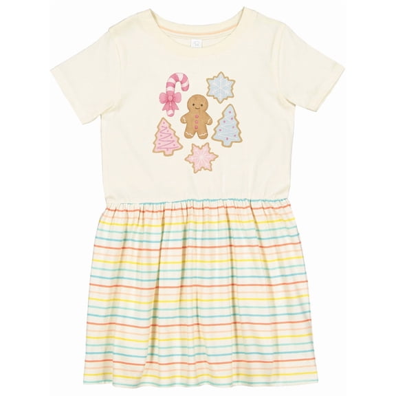 Inktastic Gingerbread Cookies and Christmas Candy Girls Toddler Dress