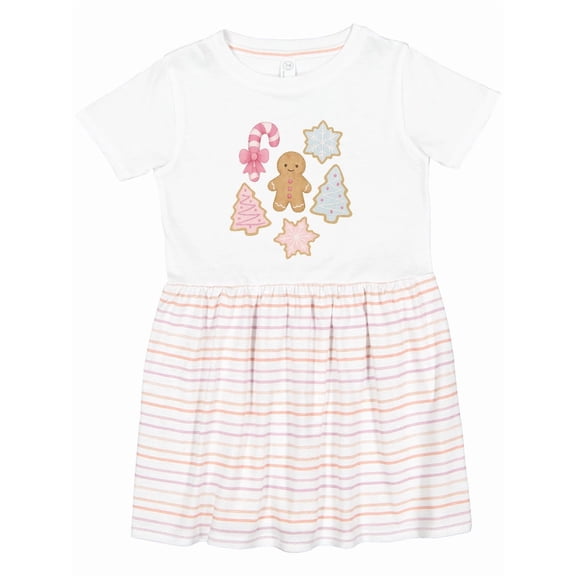 Inktastic Gingerbread Cookies and Christmas Candy Girls Toddler Dress