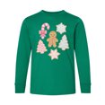 thumbnail image 1 of Inktastic Gingerbread Cookies and Christmas Candy Long Sleeve Youth T-Shirt, 1 of 5