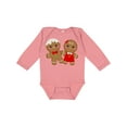 thumbnail image 1 of Inktastic Gingerbread Couple Boys or Girls Long Sleeve Baby Bodysuit, 1 of 5