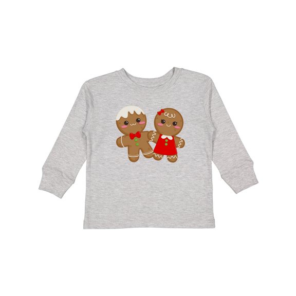 Inktastic Gingerbread Couple Boys or Girls Long Sleeve Toddler T-Shirt