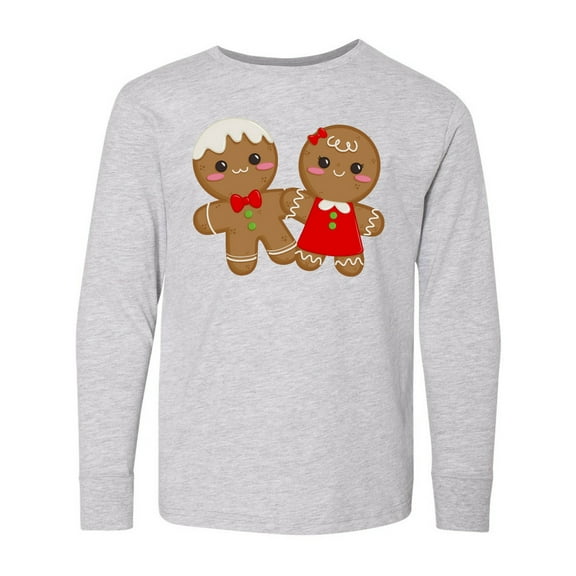Inktastic Gingerbread Couple Long Sleeve Youth T-Shirt