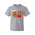 thumbnail image 1 of Inktastic Gingerbread Couple Youth T-Shirt, 1 of 5