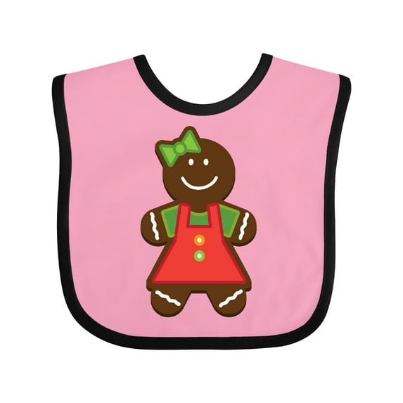 Inktastic Gingerbread Girl Christmas Boys or Girls Baby Bib