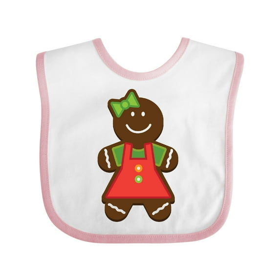 Inktastic Gingerbread Girl Christmas Boys or Girls Baby Bib