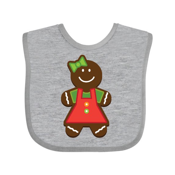 Inktastic Gingerbread Girl Christmas Boys or Girls Baby Bib
