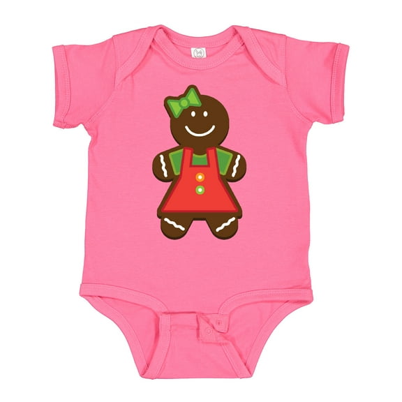 Inktastic Gingerbread Girl Christmas Boys or Girls Baby Bodysuit