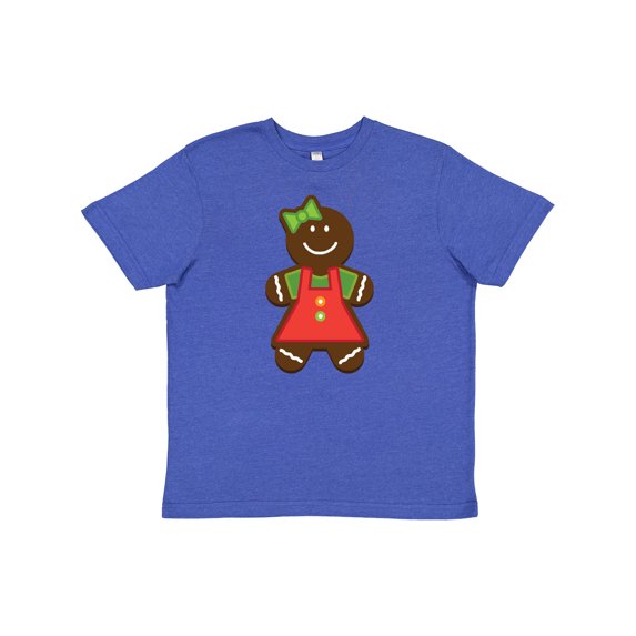 Inktastic Gingerbread Girl Christmas Youth T-Shirt