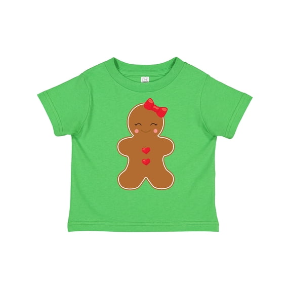 Inktastic Gingerbread Girl, Hearts, Cookie, Biscuit, Xmas Girls Toddler T-Shirt