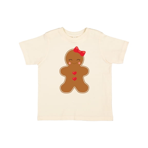 Inktastic Gingerbread Girl, Hearts, Cookie, Biscuit, Xmas Girls Toddler T-Shirt